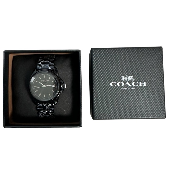 COACH Greyson Black Logo Women's Watch NWT - Picture 9 of 9